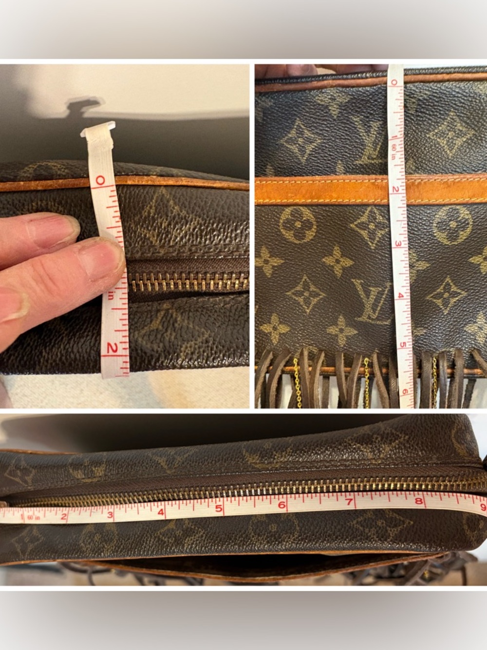 Authentic Louis Vuitton Vintage Compiegne Custom Fringed Crossbody with COA - Picture 12 of 15